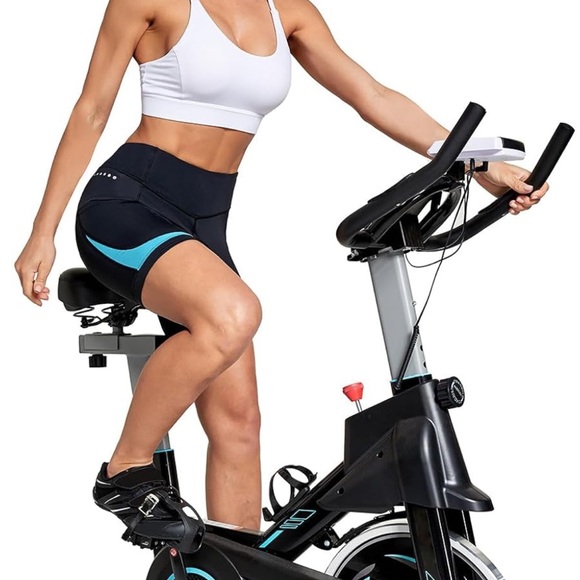 Baleaf Women's Black and Teal 4D Padded Cycling‎ Shorts Size Large - Picture 4 of 12